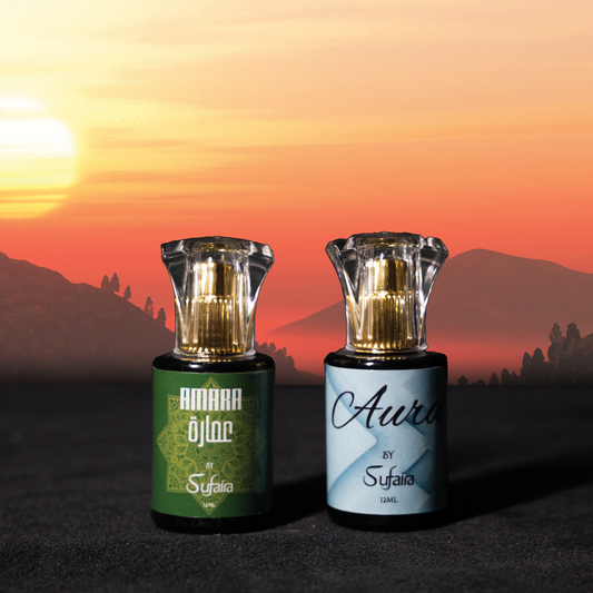 Aura & Amara – Soft Floral & Sweet Attar Duo