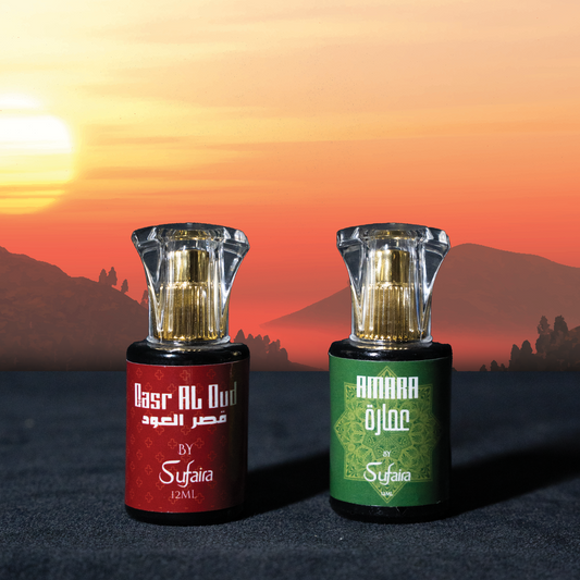 Qasr al Oud & Amara – Oud & Floral Attar Duo