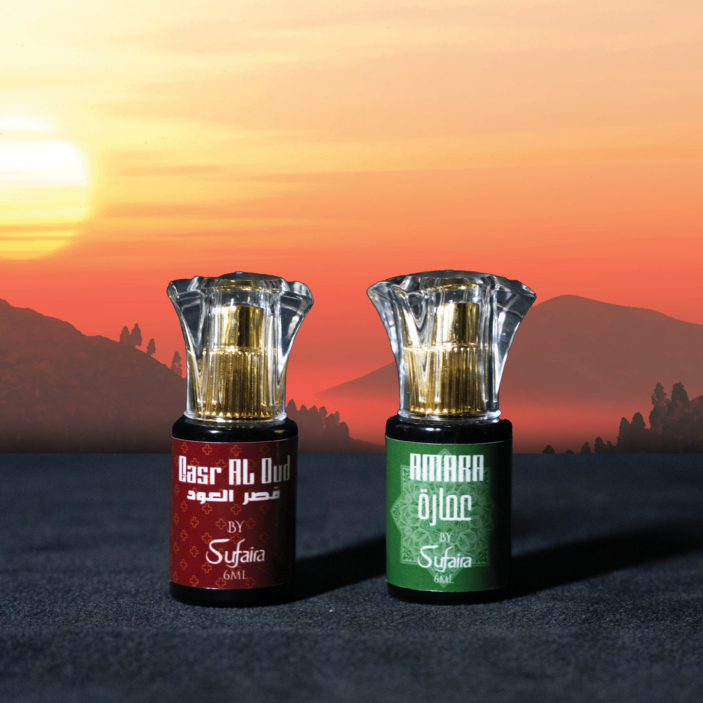 Qasr al Oud & Amara – Oud & Floral Attar Duo