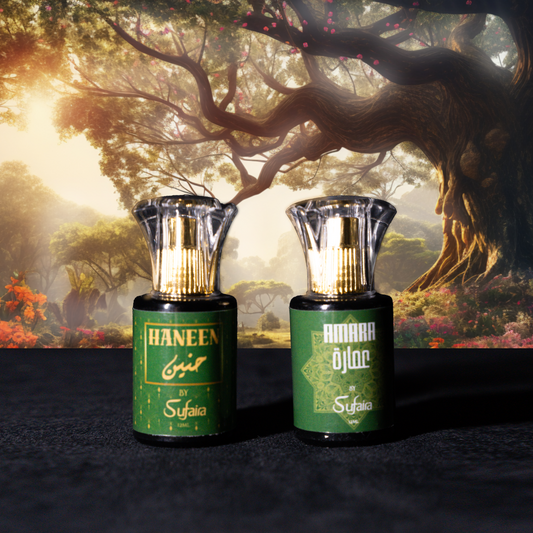 Haneen & Amara Duo – Bergamot & Floral Attar Combo