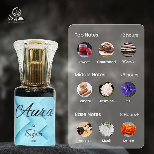 Aura – Sweet & Woody Luxury Attar with Vanilla & Sandalwood