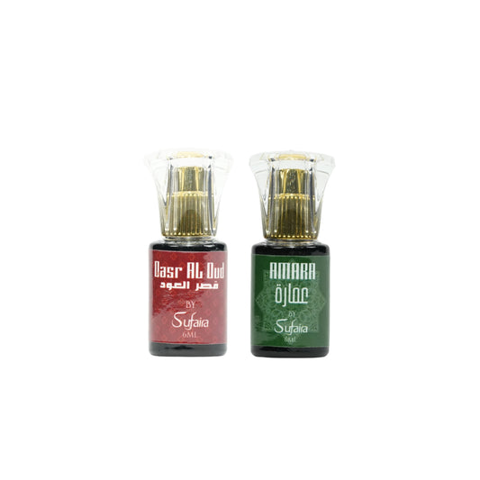 Qasr al Oud & Amara – Oud & Floral Attar Duo