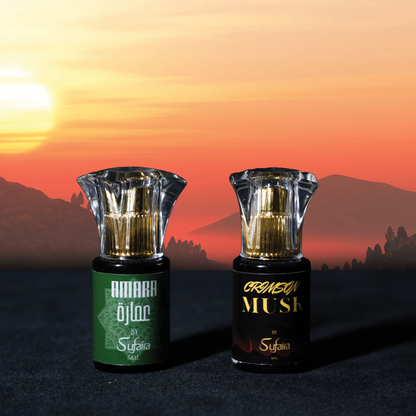 Crimson Musk & Amara – Musk & Floral Attar Duo