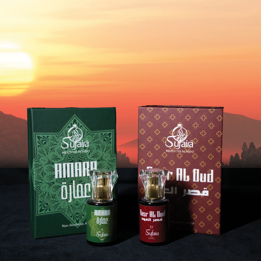Qasr al Oud & Amara – Oud & Floral Attar Duo