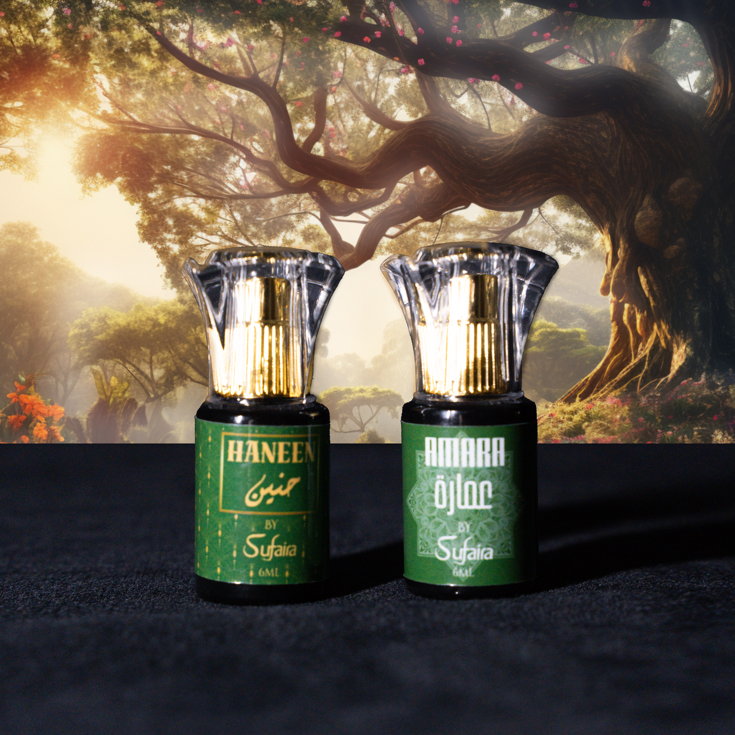 Haneen & Amara Duo – Bergamot & Floral Attar Combo