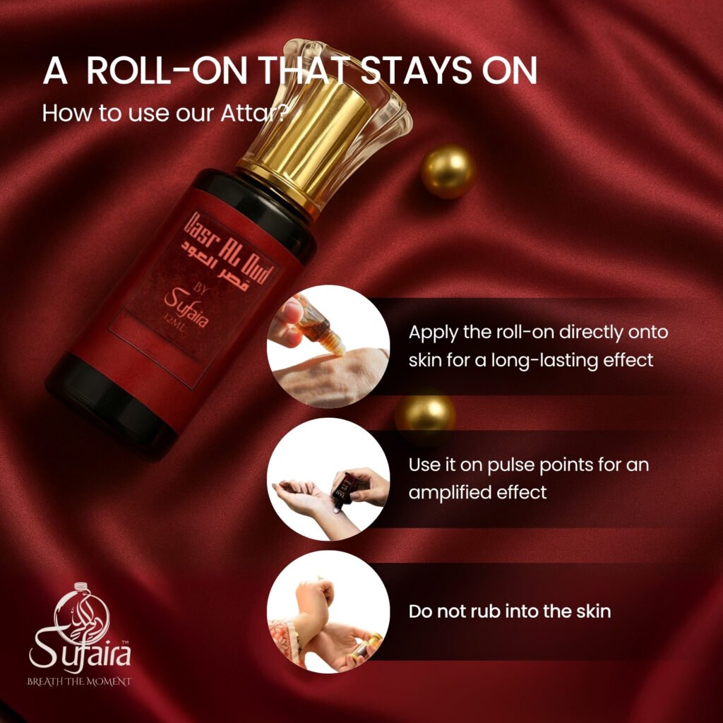 qasr al oud – royal oud attar with rose & powdery notes